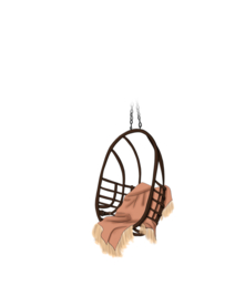 藤椅 阳台 摇篮 卡通