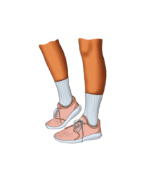 膝盖 小腿 鞋子 脚