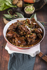 红烧猪蹄美食食材背景海报素材