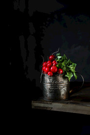 红色樱桃零食背景海报素材