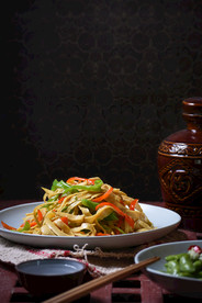 青椒炒豆腐干背景海报素材