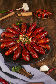 小龙虾美食食材背景海报素材