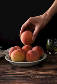 桃子水蜜桃水果背景海报素材