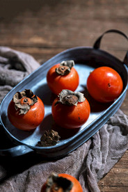 柿子水果背景海报素材