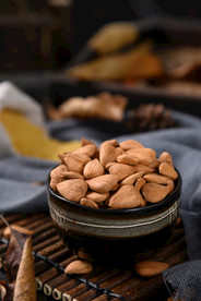 杏仁零食背景海报素材