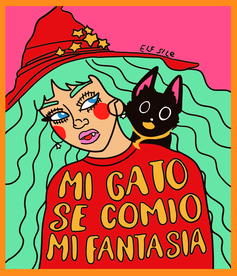 巫女  女孩  猫 魔法帽