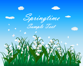 风景画 树叶 森林树叶  插画