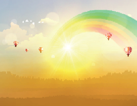 气球彩虹