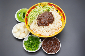 炸酱面美食食材背景海报素材