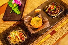 天妇罗日式美食背景海报素材