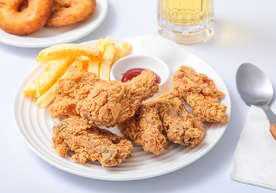 油炸鸡腿美食食材背景海报素材