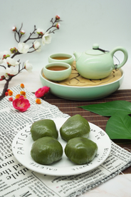 青团美食食材背景海报素材