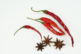红辣椒八角配料背景海报素材