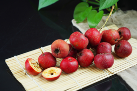 山楂果零食水果背景海报素材