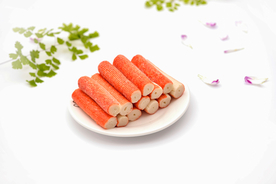 蟹肉棒美食食材背景海报素材