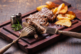 牛排食材美食背景海报素材