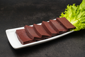 鸭血猪血美食背景海报素材