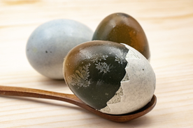 变蛋松花蛋美食背景海报素材