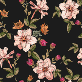 手绘花 玫瑰花 大牌花 乱花