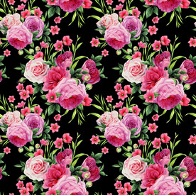 手绘花 玫瑰花 大牌花 乱花