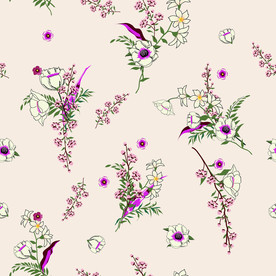 手绘花 玫瑰花 大牌花 乱花