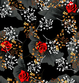 手绘花 玫瑰花 大牌花 乱花