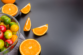 橙子水果果实背景海报素材