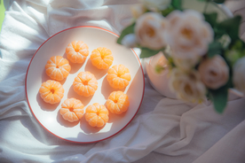 桔子水果果实背景海报素材