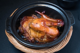 焖鸡美食食材背景海报素材