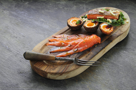 三文鱼美食食材背景海报素材