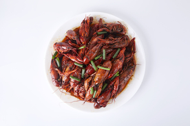 红烧龙虾美食食材背景海报素材