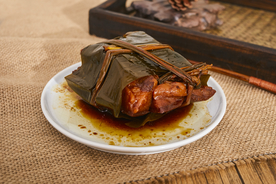 荷叶包肉美食食材背景海报素材