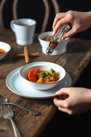 萝卜烧肉美食食材背景海报素材