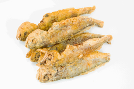 油炸小鱼美食食材背景海报素材