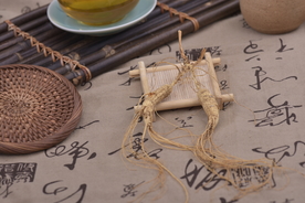 人参丹参中药药材背景海报素材