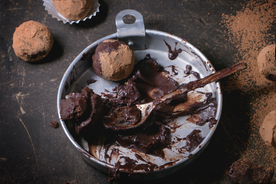 可可粉冰淇淋美食背景素材