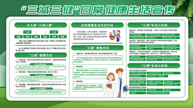 三减三健公益活动宣传海报素材