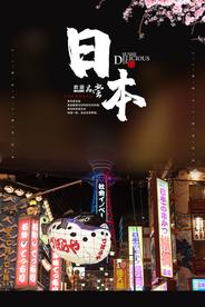 日本旅行旅游活动宣传海报素材