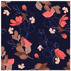 小清新花纹背景底纹图片