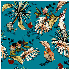 小清新拼色植物装饰背景底纹素材