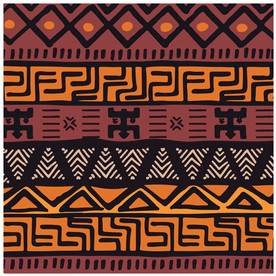 部落民族炫彩花纹几何图