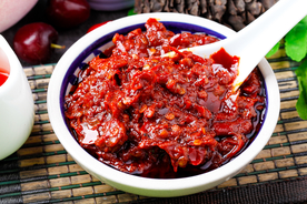 辣椒酱美食食材背景海报素材