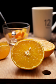 鲜橙水果果实背景海报素材