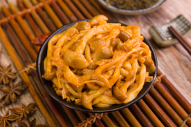 蘑菇凉菜配料背景海报素材