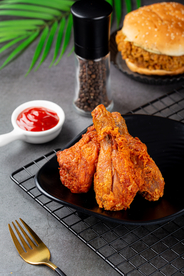 炸鸡鸡腿美食食材背景海报素材