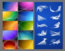 彩色渐变背景线条曲线