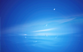 蓝色海洋水波高山