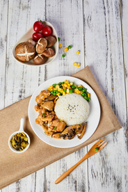 卤肉饭美食食材背景海报素材