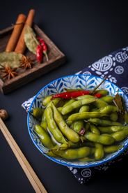 毛豆凉菜配菜背景海报素材