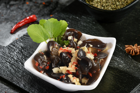 木耳凉菜美食食材背景海报素材